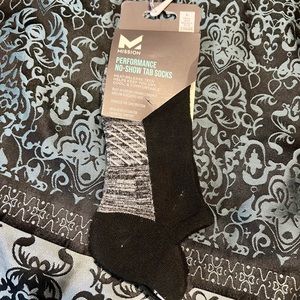 Mission Performance No-Show Tab Black & Grey Socks - 2 Pairs